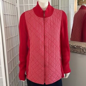 Quilted McLaughlin Sweater Jacket szXL